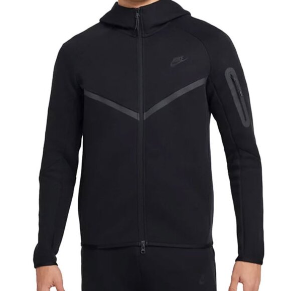 Nike Tech Full-Zip Jacket, Black, Gently Used - Picture 1 of 11